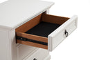 Prairie 3 Drawer Nightstand, White Alpine