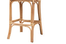 Cardiff Natural Brown Rattan Bar Stool Baxton