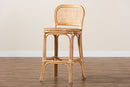 Cardiff Natural Brown Rattan Bar Stool Baxton