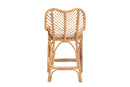 Barbara Natural Brown Rattan Counter Stool Baxton