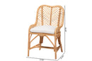 Barbara Natural Brown Rattan Dining Chair Baxton