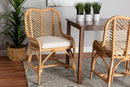 Barbara Natural Brown Rattan Dining Chair Baxton