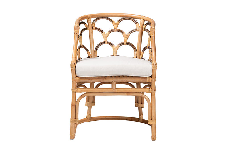Abriella Natural Brown Rattan Armchair Baxton