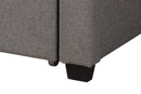Dennehy Gray Fabric Full Size 3-Drawer Storage Platform Bed Baxton