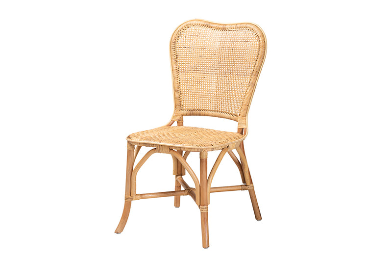 Nefeli Modern Bohemian Natural Rattan Dining Chair