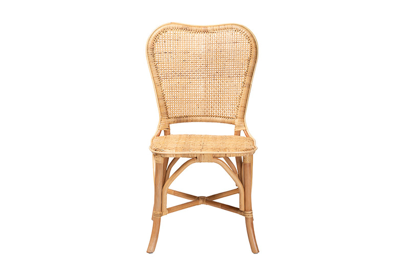 Nefeli Modern Bohemian Natural Rattan Dining Chair