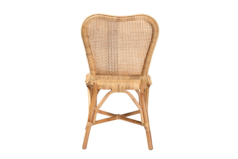 Nefeli Modern Bohemian Natural Rattan Dining Chair