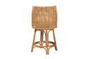 Saverio Natural Brown Rattan Counter Stool Baxton
