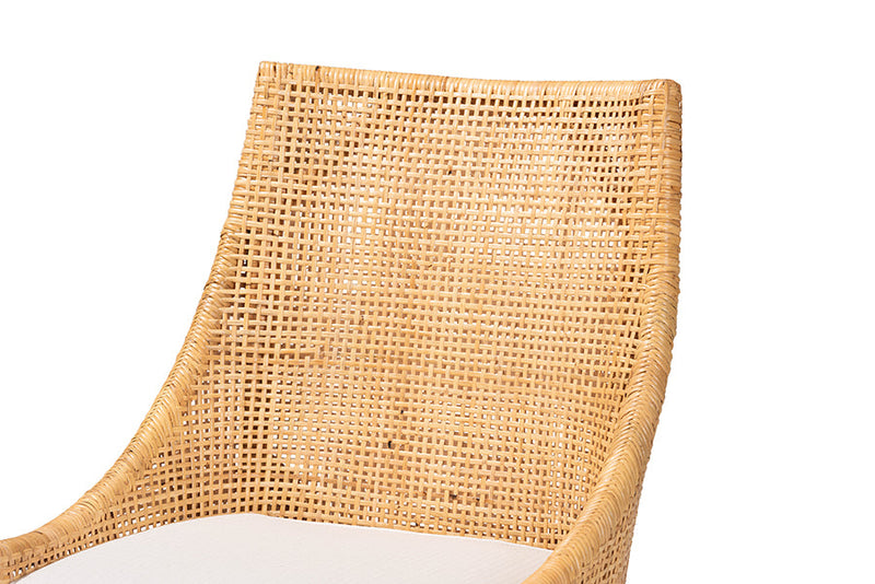 Saverio Natural Brown Rattan Dining Chair Baxton