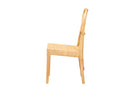 Ravenna Oak Brown Finished Mahogany Wood and Natural Rattan Dining Chair Baxton