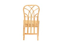 Ravenna Oak Brown Finished Mahogany Wood and Natural Rattan Dining Chair Baxton