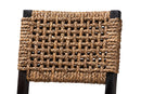 Delilah Dark Brown Mahogany Wood and Seagrass Dining Chair Baxton