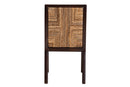 Ani Dark Brown Mahogany Wood and Natural Seagrass Dining Side Chair Baxton