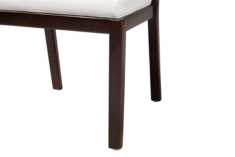 Ani Modern Bohemian Dark Brown Mahogany Wood and Natural Seagrass Dining Side Chair