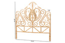 Nadia Natural Brown Rattan Queen Size Standalone Headboard Baxton