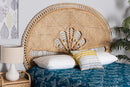 Giordano Natural Brown Rattan Queen Size Standalone Headboard Baxton