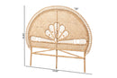 Giordano Natural Brown Rattan Queen Size Standalone Headboard Baxton