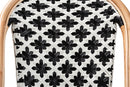 Georgina Black and White Weaving Natural Rattan 2Pc Bistro Chair Set Baxton
