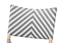 Delphine Gray and White Weaving and Natural Rattan Bistro Chair Baxton