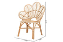 Netherlands Natural Brown Rattan Flower Chair Baxton