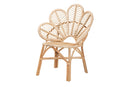 Netherlands Natural Brown Rattan Flower Chair Baxton
