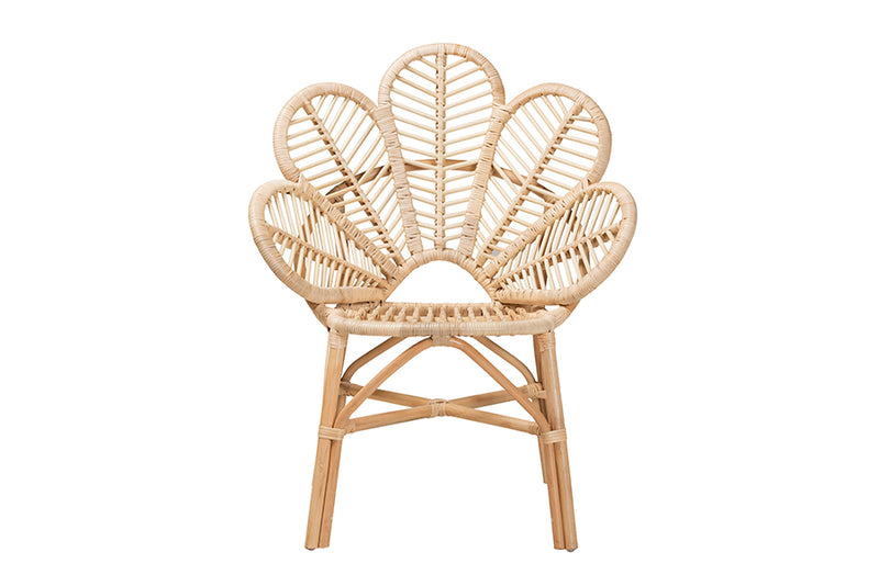 Netherlands Modern Bohemian Natural Brown Rattan Flower Chair