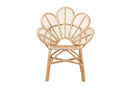 Netherlands Natural Brown Rattan Flower Chair Baxton