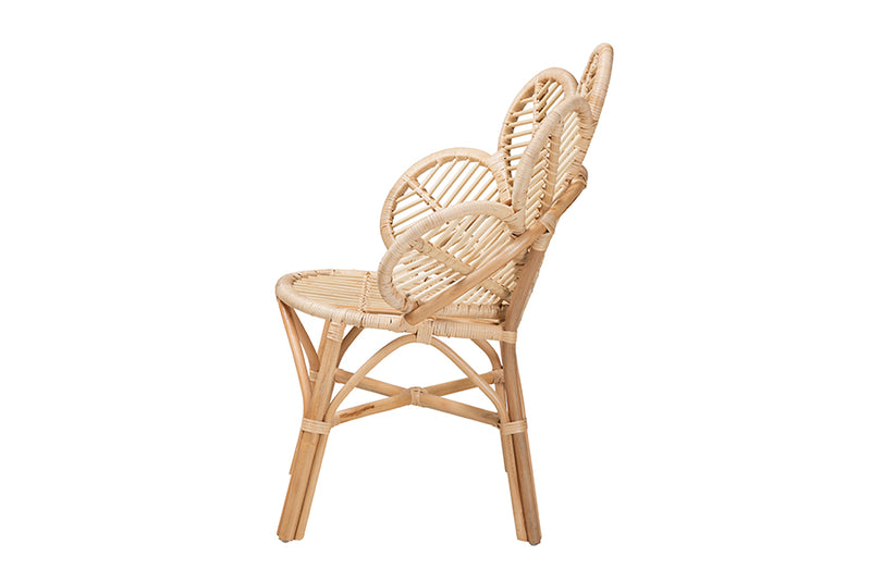 Netherlands Modern Bohemian Natural Brown Rattan Flower Chair