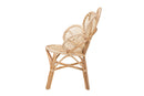 Netherlands Natural Brown Rattan Flower Chair Baxton