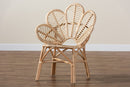 Netherlands Natural Brown Rattan Flower Chair Baxton