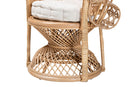 Erie Natural Brown Rattan Peacock Accent Chair Baxton