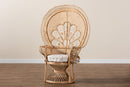 Erie Natural Brown Rattan Peacock Accent Chair Baxton