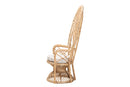 Fiorenza Natural Brown Rattan Peacock Accent Chair Baxton
