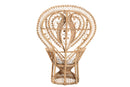 Fiorenza Natural Brown Rattan Peacock Accent Chair Baxton
