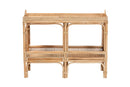 Devlin Natural Brown Rattan Console Table Baxton