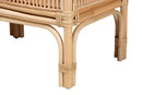 Devlin Natural Brown Rattan Console Table Baxton