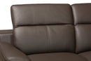 Suvi Modern Brown Full Leather Sectional Sofa w/Right Facing Chaise Baxton