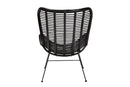 Rovelyn Black Rattan and Metal Accent Chair Baxton