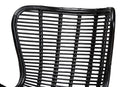 Rovelyn Black Rattan and Metal Accent Chair Baxton