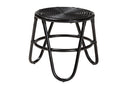 Magy Black Finished Rattan End Table Baxton
