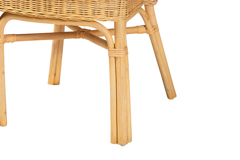 Kalien Natural Brown Rattan Dining Chair Baxton