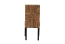 Arnold Dark Brown Mahogany Wood and Seagrass Dining Chair Baxton