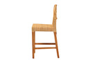 Ravenna Natural Rattan and Mahogany Wood Counter Stool Baxton