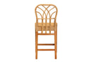 Ravenna Natural Rattan and Mahogany Wood Counter Stool Baxton