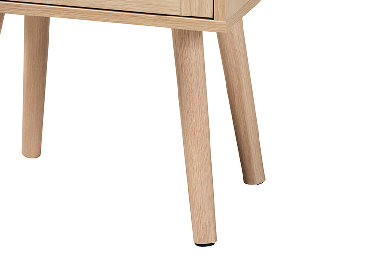 Terrian Light Brown 1-Drawer End Table Baxton