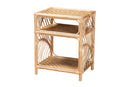 Abel Natural Brown Rattan Nightstand Baxton