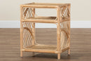 Abel Natural Brown Rattan Nightstand Baxton