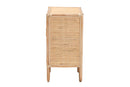 Petra Natural Brown Rattan Nightstand Baxton