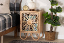 Petra Natural Brown Rattan Nightstand Baxton