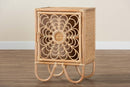 Petra Natural Brown Rattan Nightstand Baxton